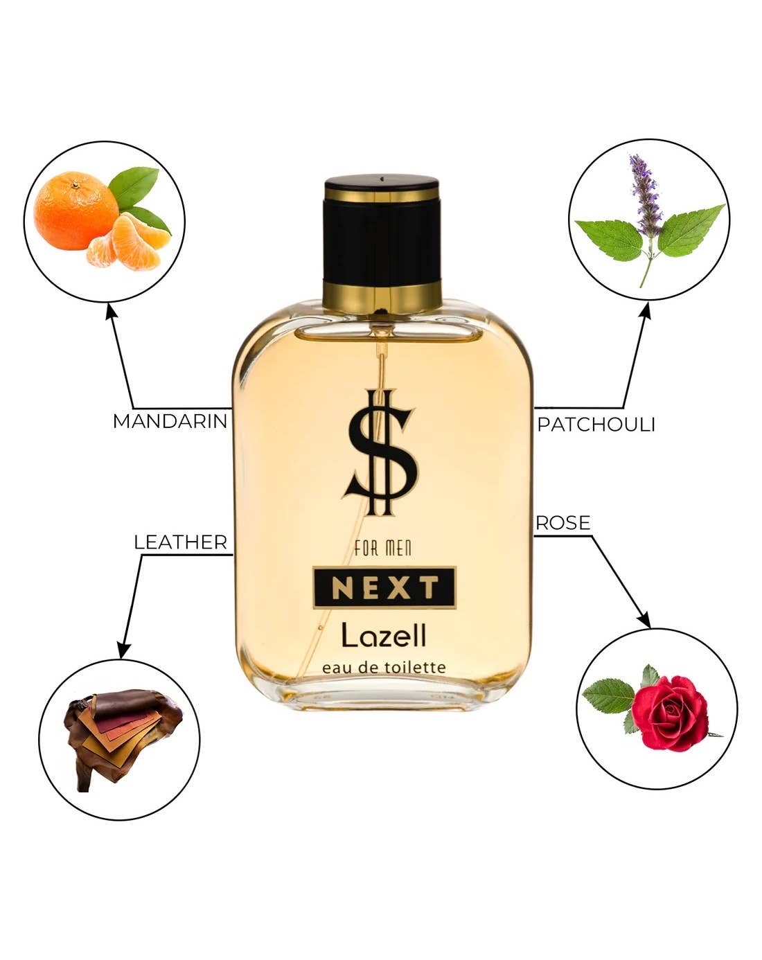 LAZELL $ NEXT FOR MEN EDT 3.4 OZ 100 ML Perfume