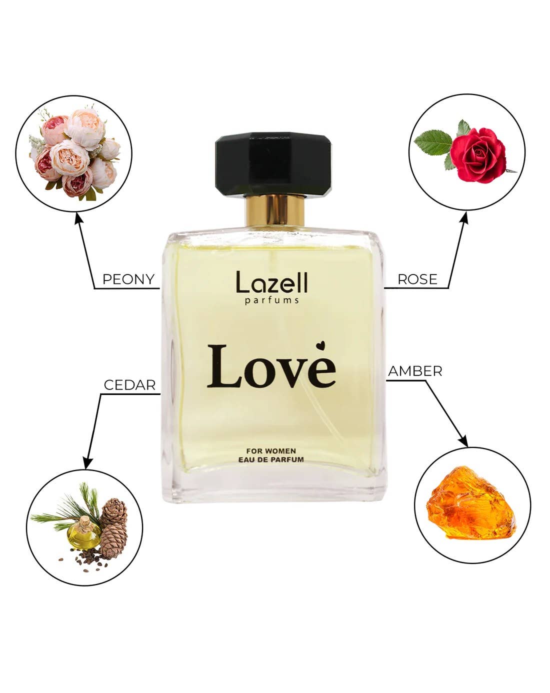 LAZELL LOVE FOR WOMEN EDP 3.4 OZ 100 ML