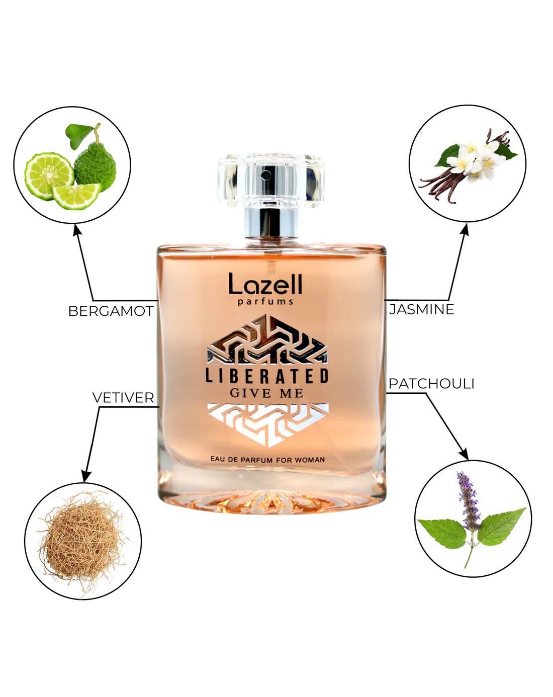 LAZELL LIBERATED GIVE ME WOMEN EDP 3.4 OZ 100 ML Perfume