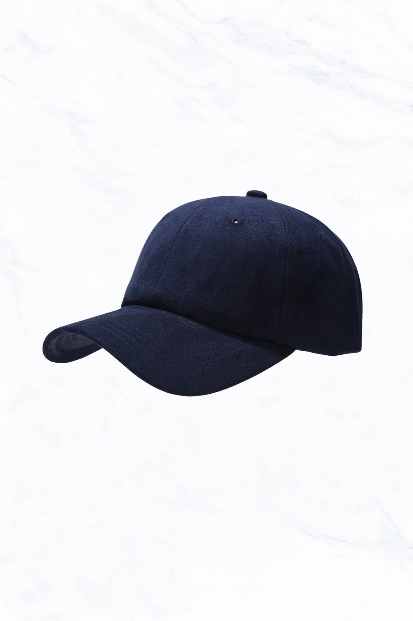 Suede Baseball Caps: Black