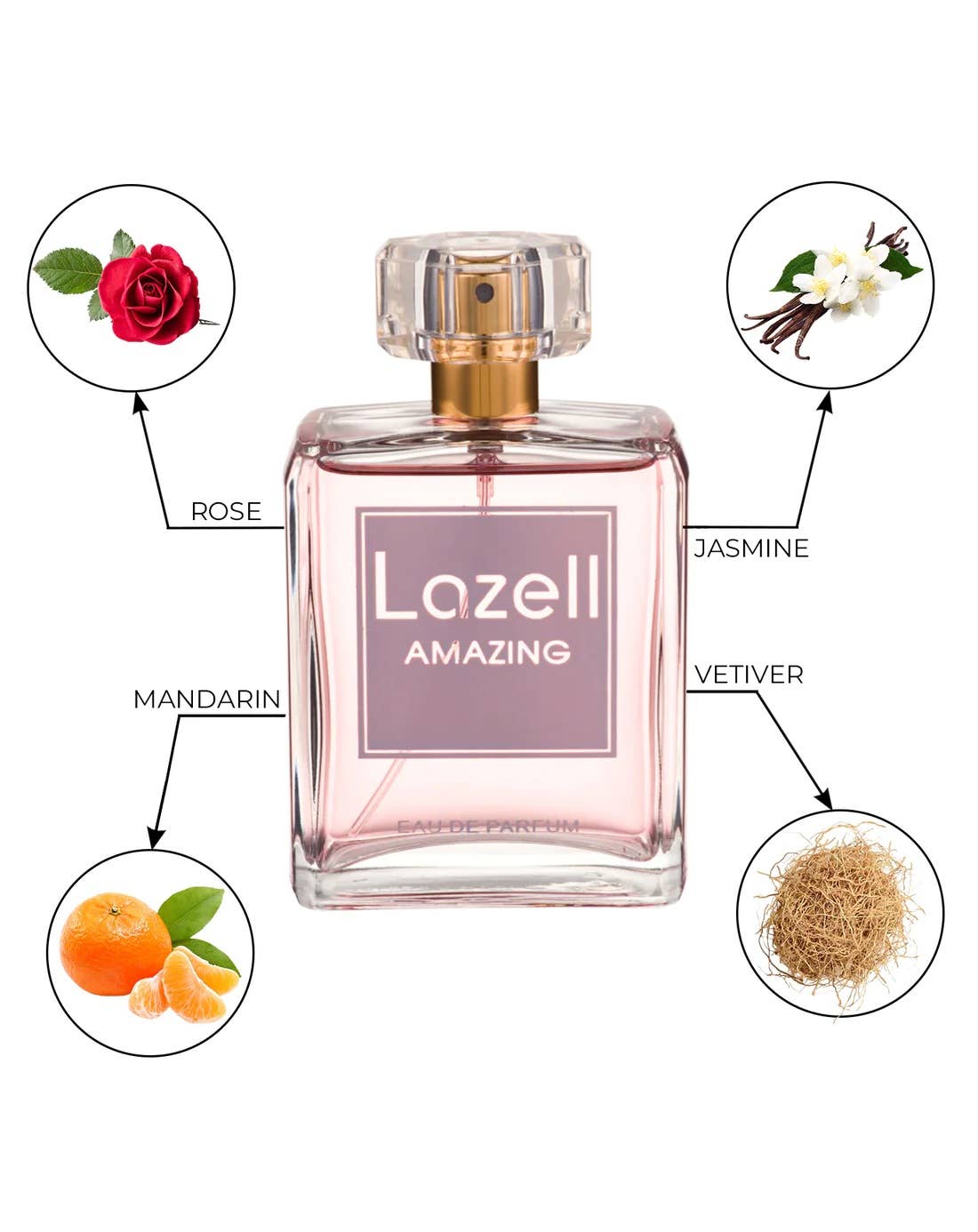 LAZELL AMAZING FOR WOMEN EDP 3.4 OZ 100 ML Perfume