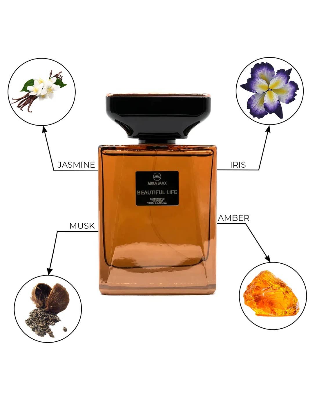MIRA 24HOURS PERFUME BEAUTIFUL LIFE FOR WOMEN EDP 100 ML