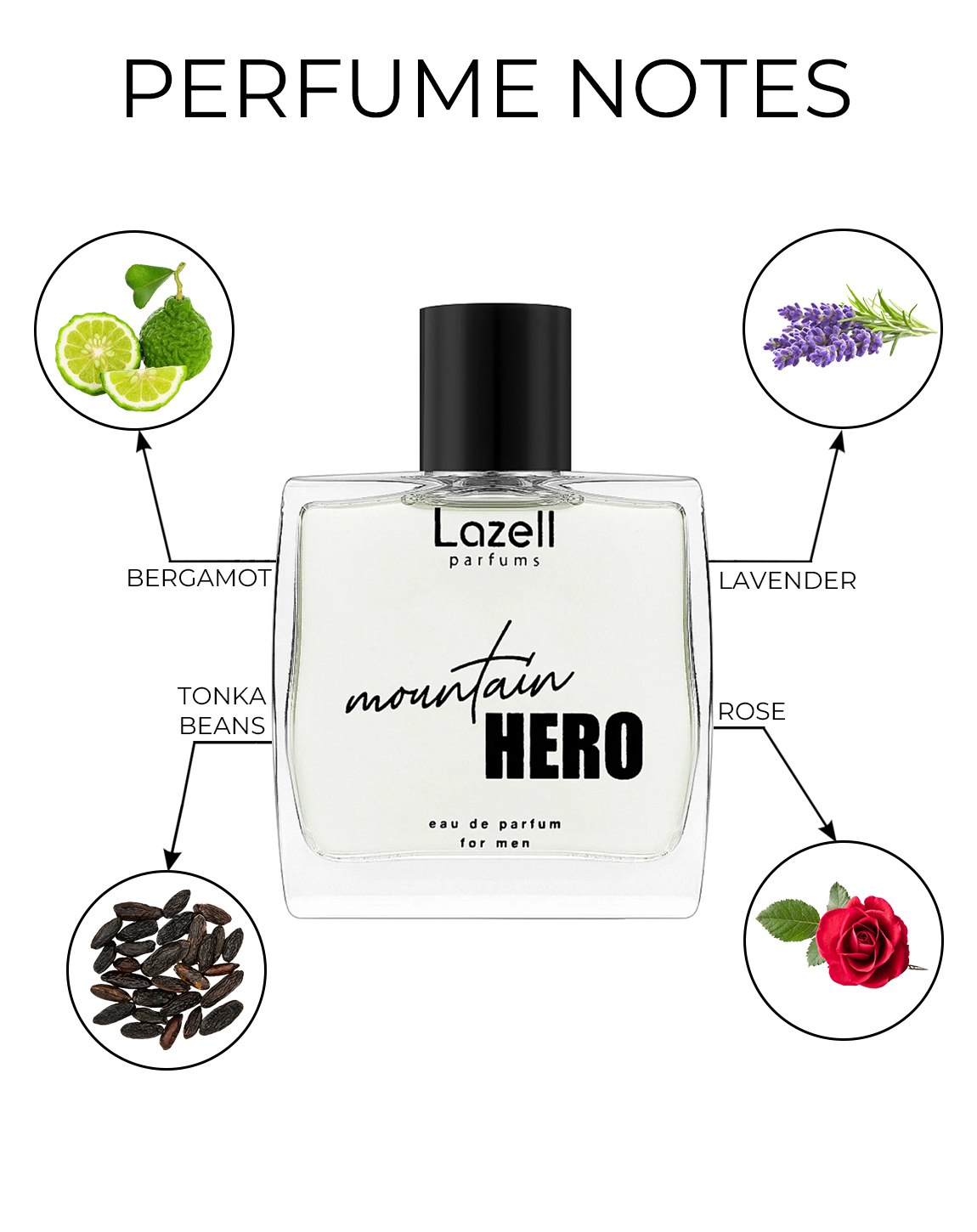 LAZELL MOUNTAIN HERO FOR MEN EDT 3.4 OZ NEW Perfume