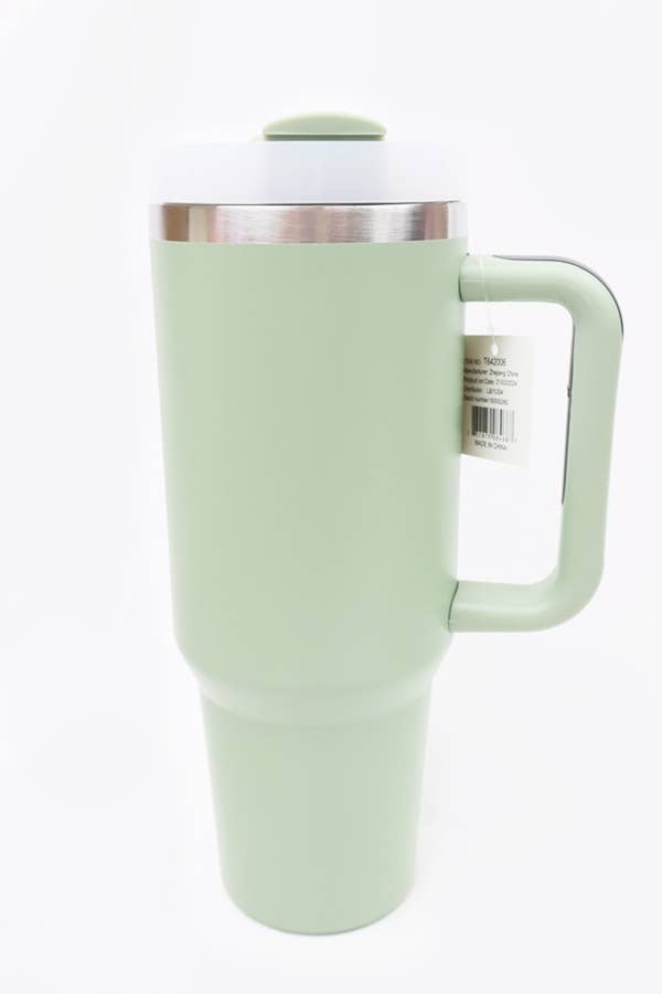 Stainless Steel Insulated Travel Mug Tumbler : BEIGE / ONE