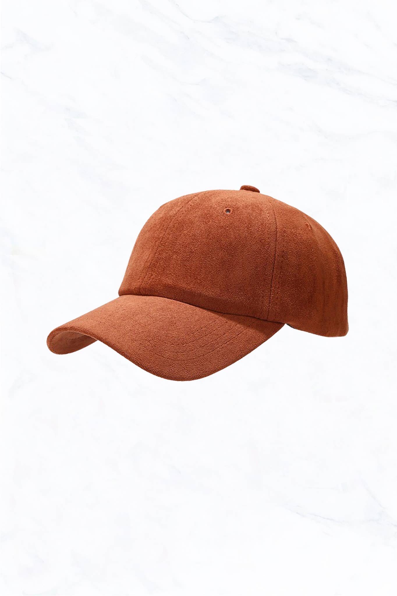 Suede Baseball Caps: Camel