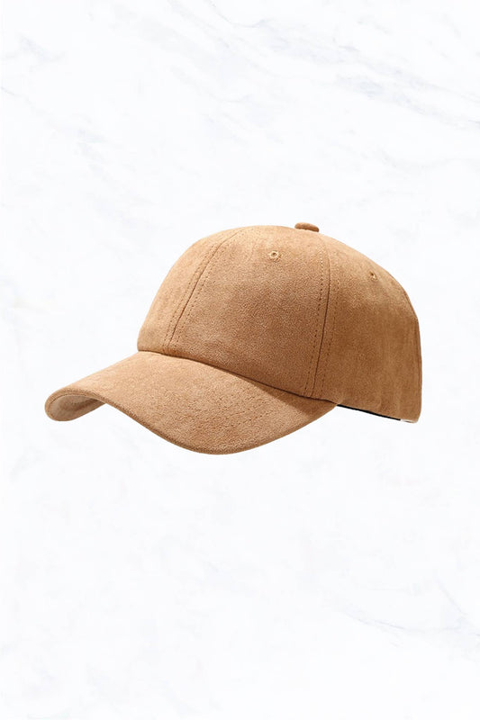 Suede Baseball Caps: Camel