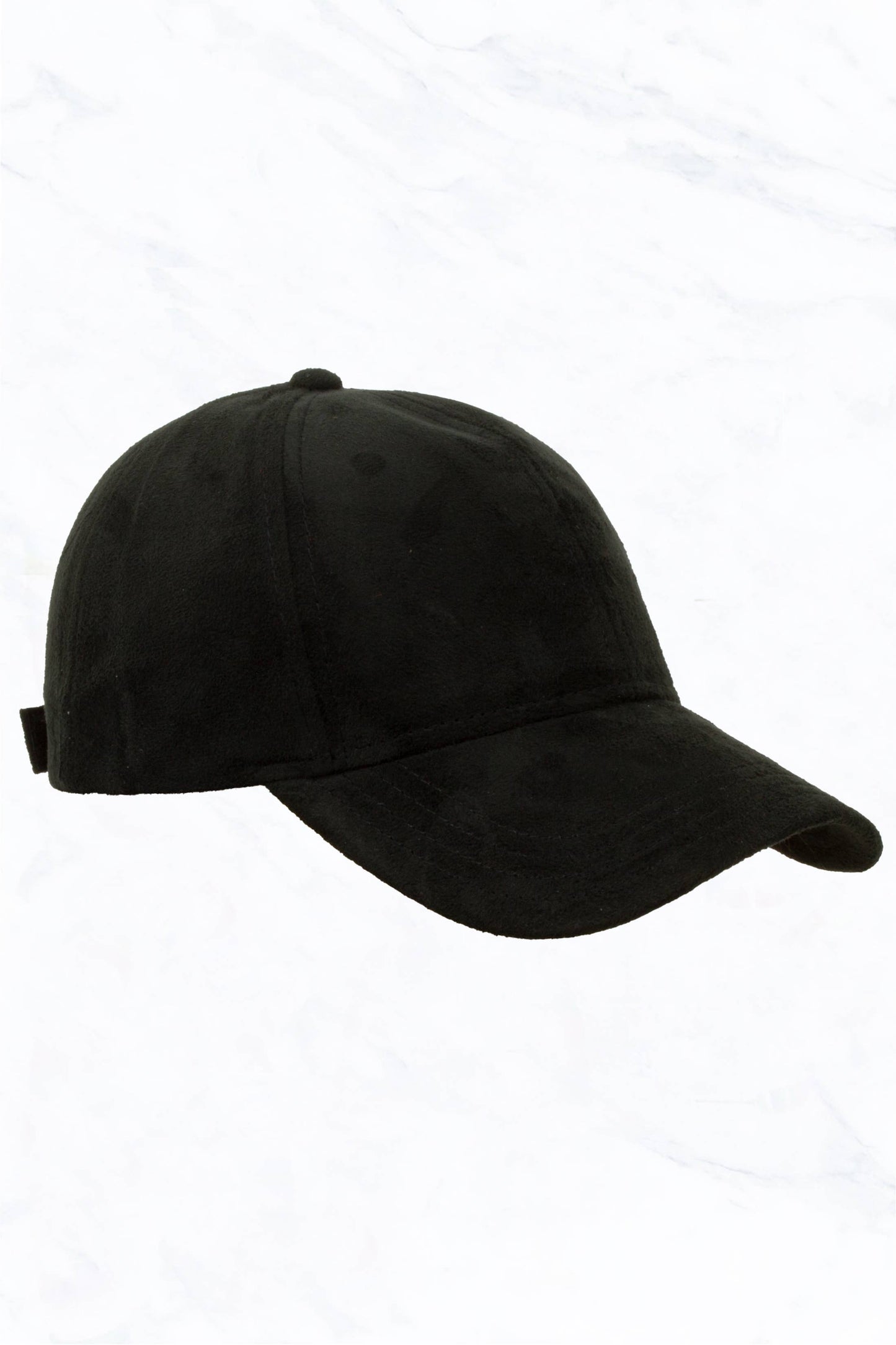 CC Suede Baseball Cap: Navy