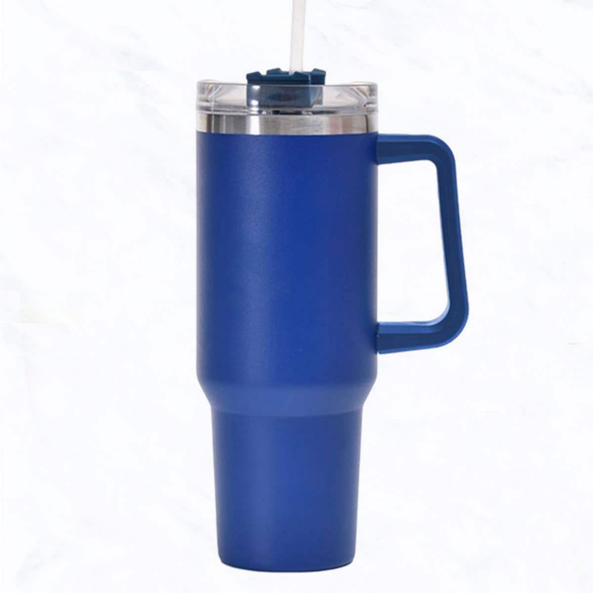 40 oz, Stainless Steel Tumbler with Handle, Straws Include: Latte