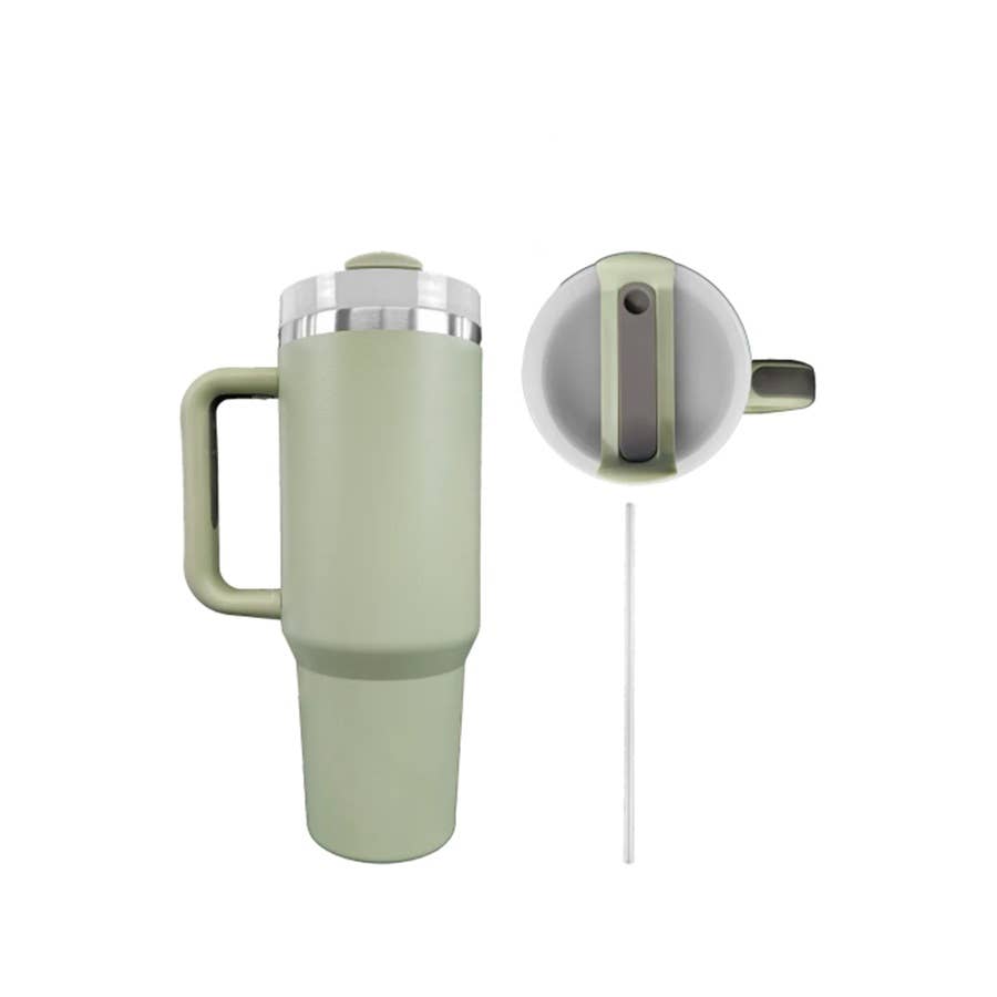 Stainless Steel Insulated Travel Mug Tumbler : BEIGE / ONE