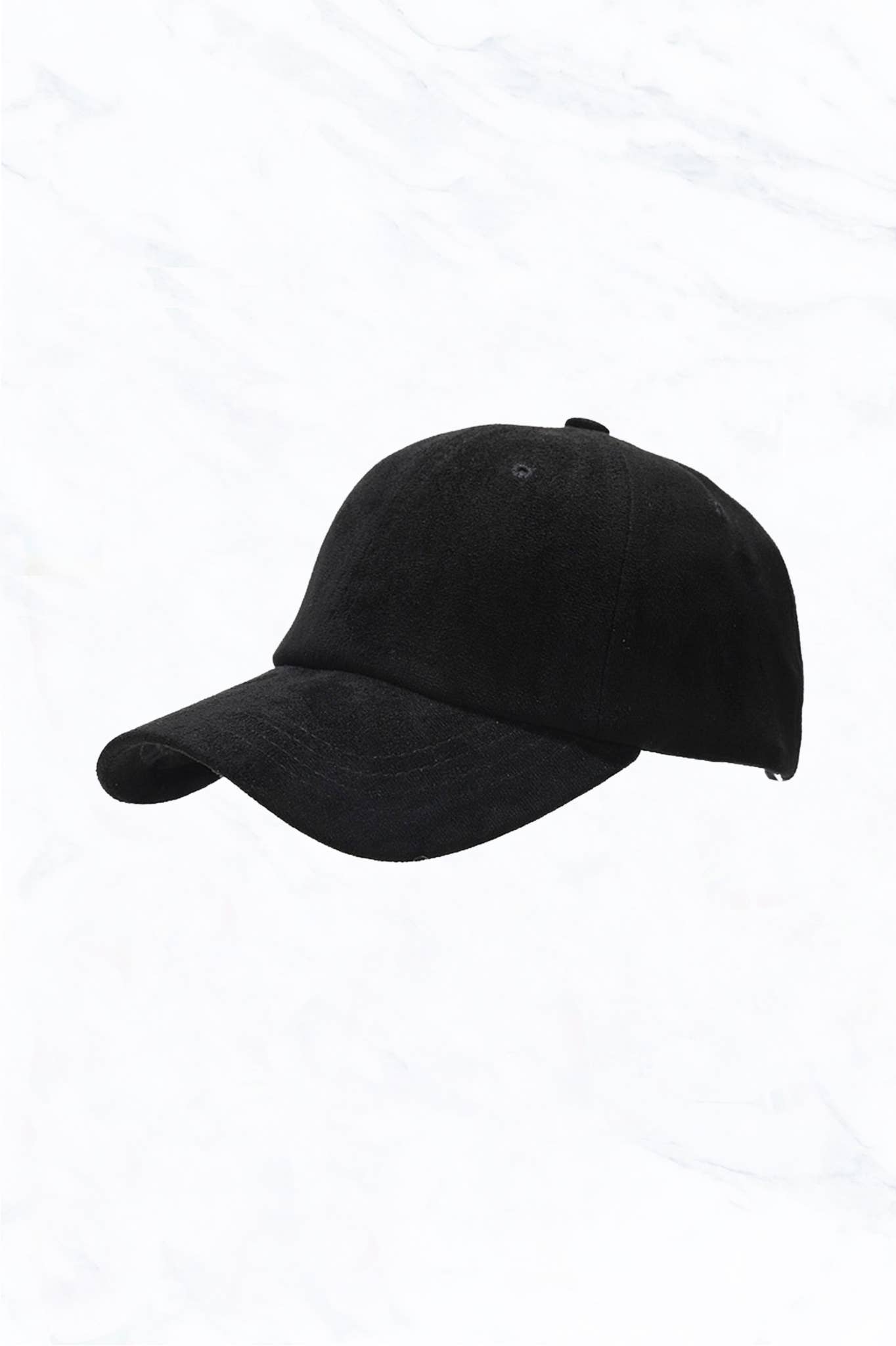 Suede Baseball Caps: Navy