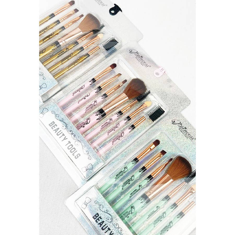 7 pcs Solid Make Up Brush Set: MIX COLOR / ONE