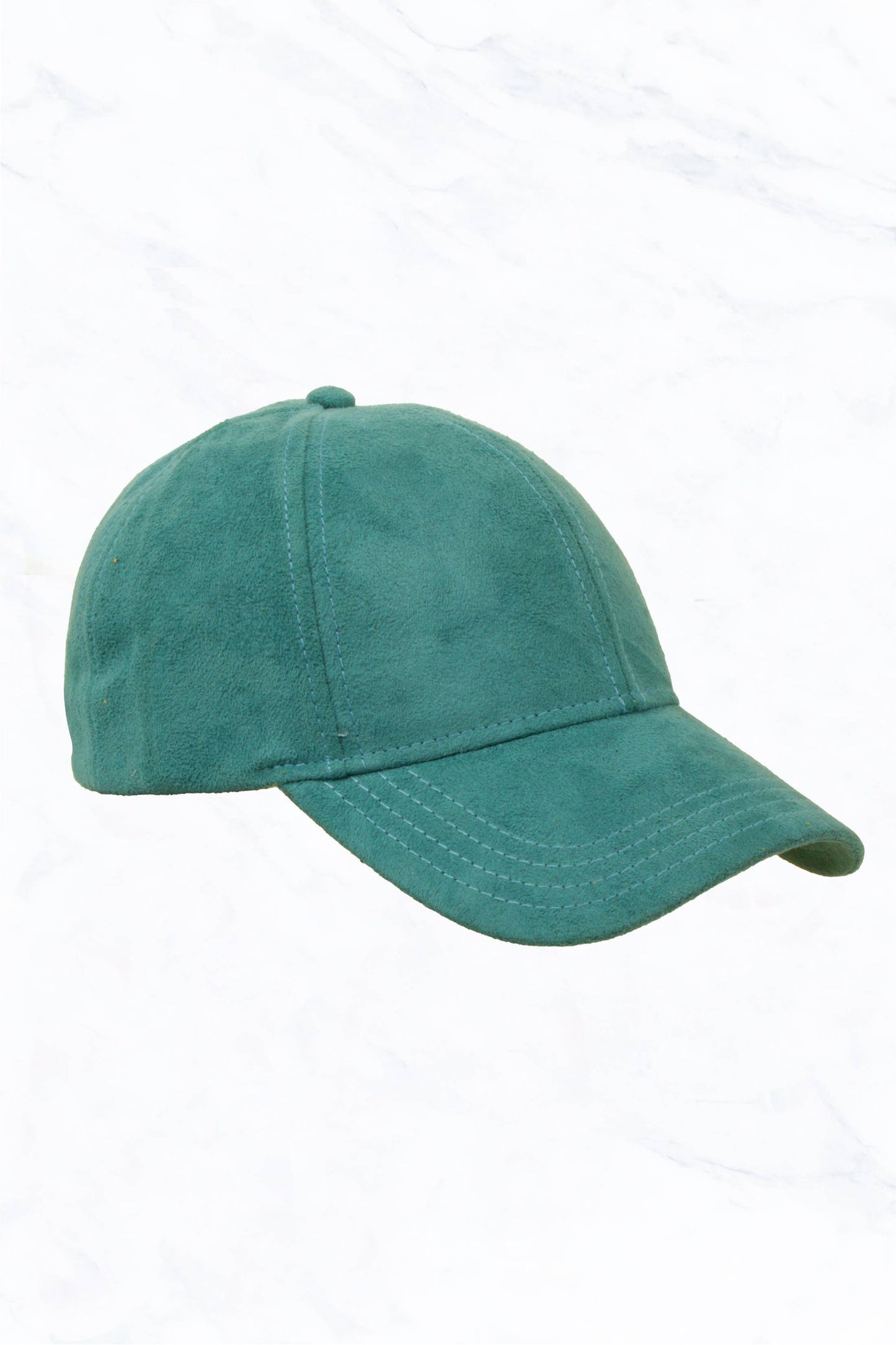 CC Suede Baseball Cap: Navy