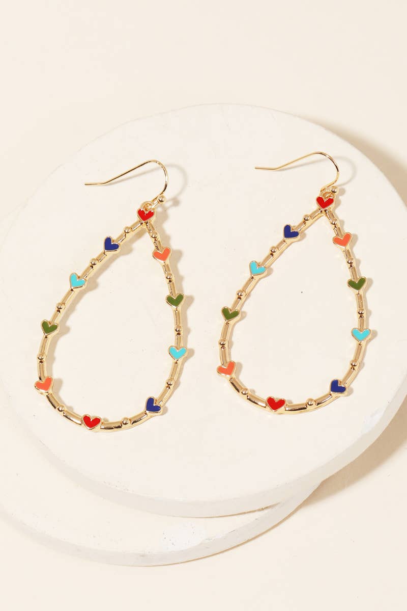 Heart Teardrop Cutout Earrings: IV