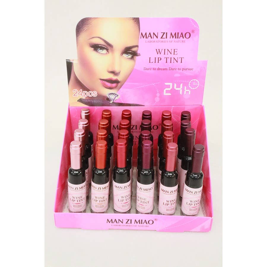 24-Pcs Wine Lip Tint: MIX COLOR / ONE