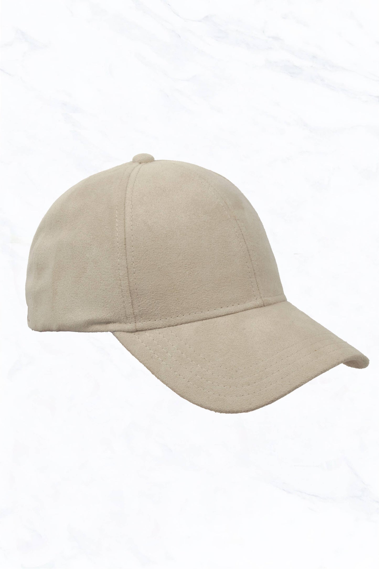 CC Suede Baseball Cap: Navy