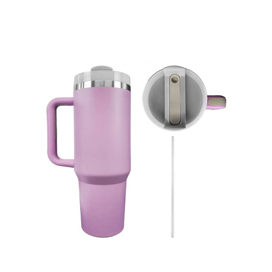 Stainless Steel Insulated Travel Mug Tumbler : LAVENDER / ONE