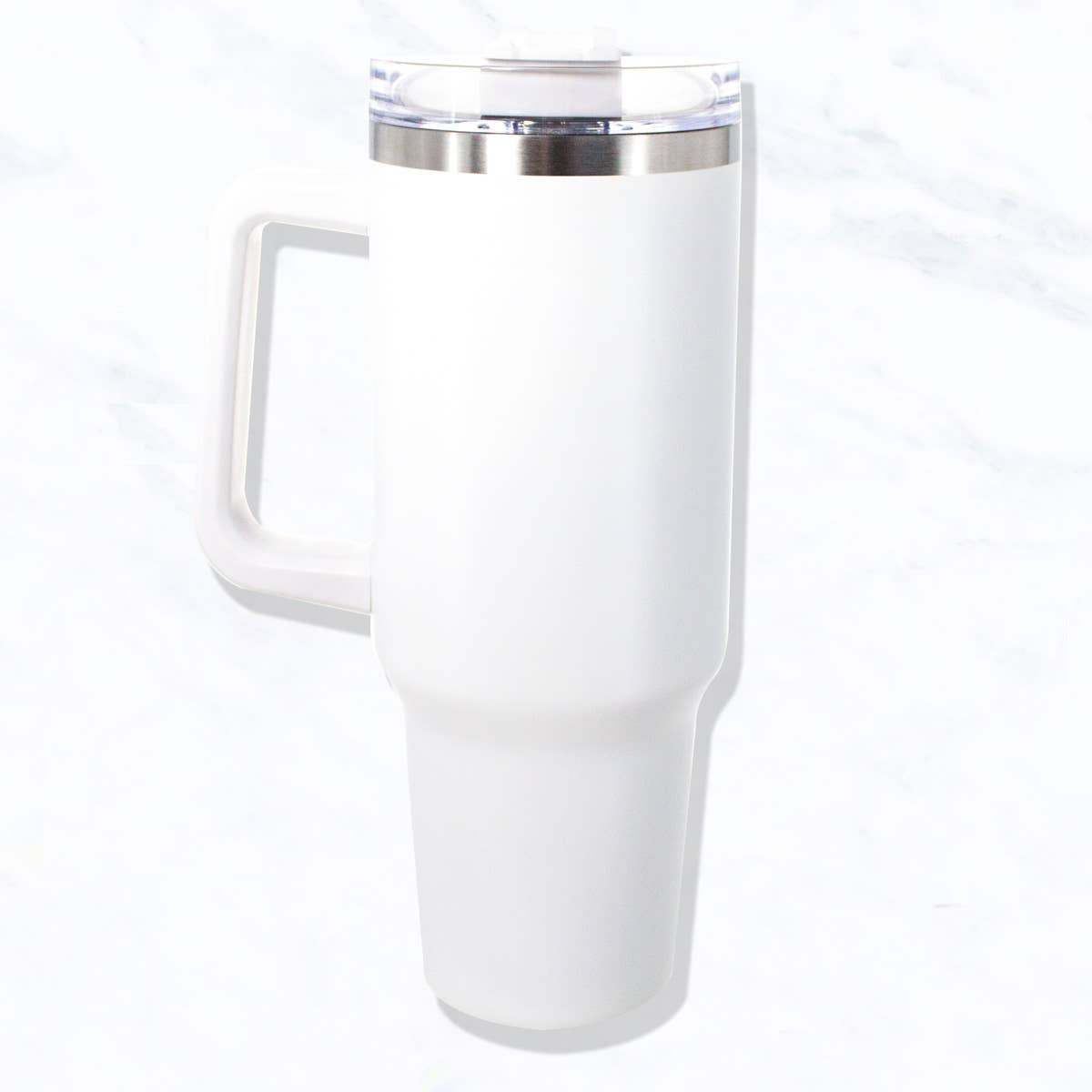 40 oz, Stainless Steel Tumbler with Handle, Straws Include: Latte