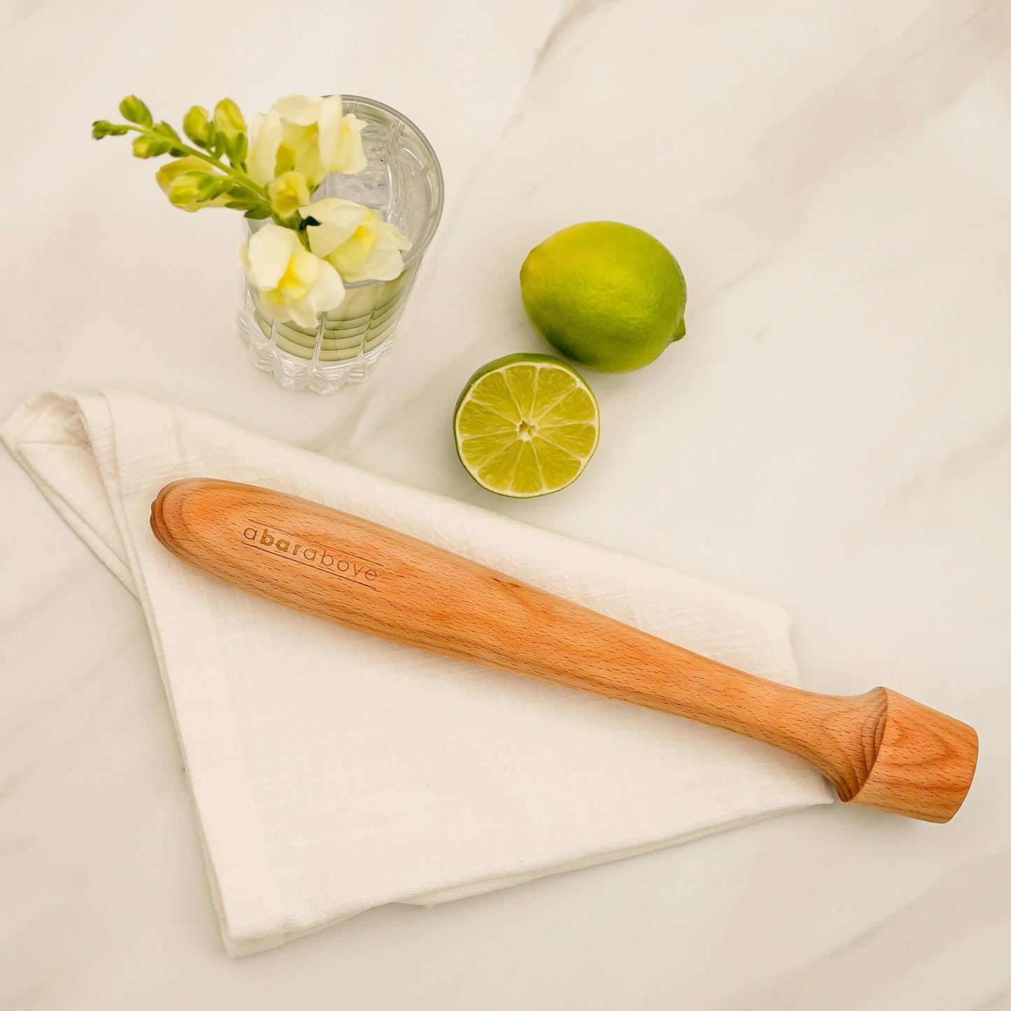 Natural Hardwood Cocktail Muddler, Extra Long