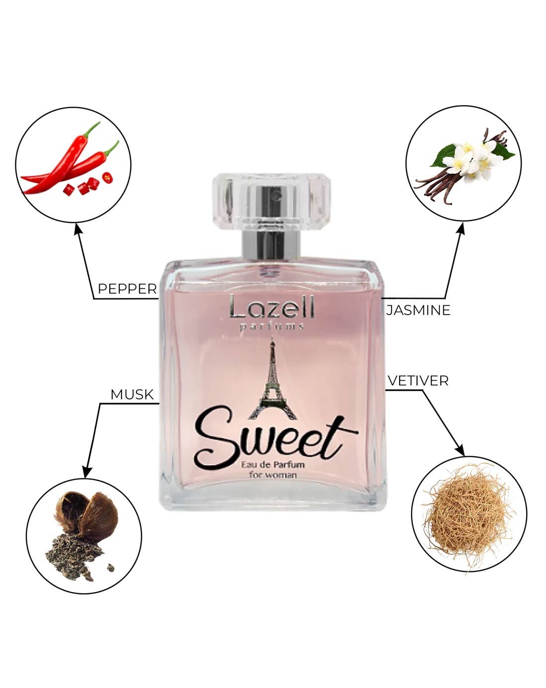LAZELL SWEET FOR WOMEN EDP 3.4 OZ 100 ML Perfume