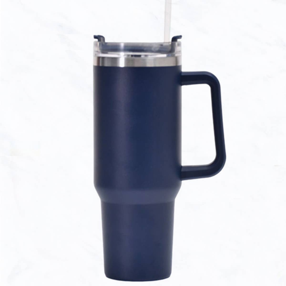 40 oz, Stainless Steel Tumbler with Handle, Straws Include: Latte